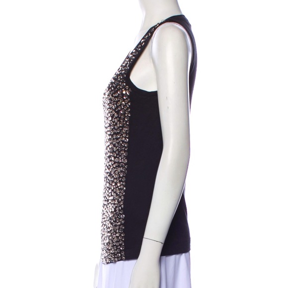 Tory Burch Rhinestone Embellished Tank Top Sleeveless Blouse - Picture 3 of 6